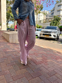 Wide-Leg Cupro Pants