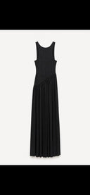 Open Back Drop Waist Maxi Dress