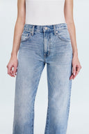 LEXI MID RISE BOWED STRAIGHT JEAN - BOWIE