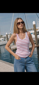 Striped Ribbed Tank Top