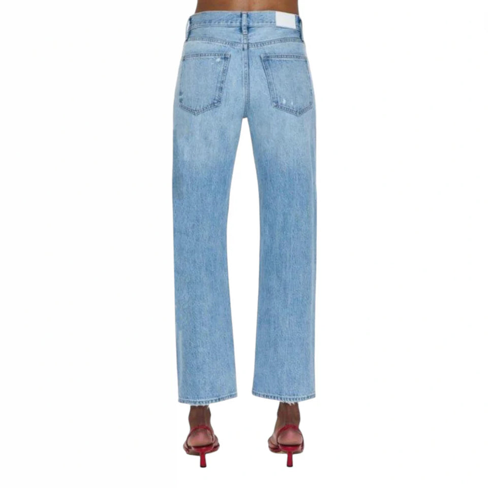 PISTOLA - LEXI MID RISE BOWED STRAIGHT DENIM - ATHENS