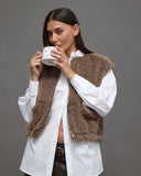 Brown Faux Fur Vest