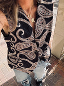 Paisley Embroidered Sequin Vest