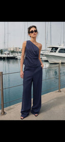 Linen Blend One Shoulder