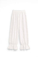 Embroidered Ruffle Pants