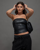 Leather Strapless Corset
