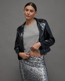Shiny Faux Leather Jacket