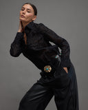 Sheer Embroidered blouse