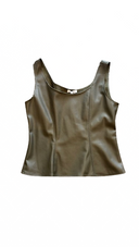 Faux Leather Corset Top