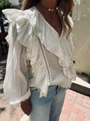 Desert Ruffle Blouse cream