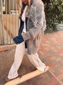 Chunky Fringe Knit - light brown