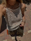 Boho Crochet Circle Lace Tank Top