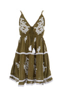 Bohemian Embroidered Cotton Dress