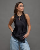 Satin Lace Halter top