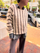 The Soft Striped Cozy Knit brown