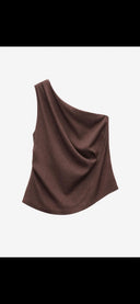 Linen Blend One Shoulder
