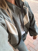 Retro Chevron Bomber Jacket