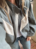 Retro Chevron Bomber Jacket