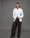 Tailored White Button-Up Shirt