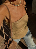 LEATHER CORSET TOP