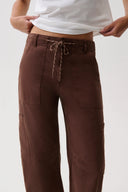 SABRINA CURVED UTILITY PANTS - LINDT