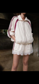 Berry Sport Chic Zip Jacket