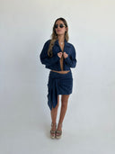 Cropped Shirt & Wrap Skirt Set