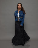 Crinkled Maxi Skirt