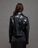 Shiny Faux Leather Jacket