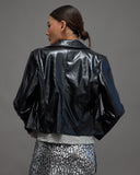 Shiny Faux Leather Jacket