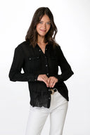 Black classic gauze shirt