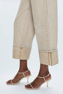 RYDER HIGH RISE CUFFED JEAN - OAT