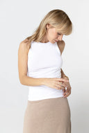 Ribbed high-neck tank top