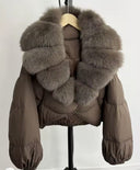 Luxury Goose Down Fur-Collar coat