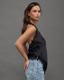 Satin Lace Halter top