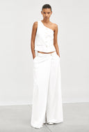 Wrap-Front Slit Skirt