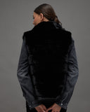 Black Faux Fur Vest