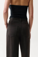 SYDNEY HIGH RISE LINEN BOWED WIDE - BRISTOL BLACK