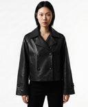 HANNA - BLACK      leather jacket