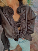 Ruffle Rose Blouse