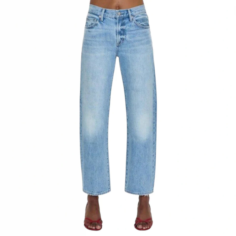 PISTOLA - LEXI MID RISE BOWED STRAIGHT DENIM - ATHENS