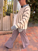 The Soft Striped Cozy Knit brown