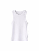 Ribbed high-neck tank top