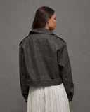 Distressed Faux Leather Jacket