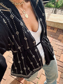 Embroidered Boho Wrap Jacket