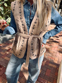 Boho stitch vest