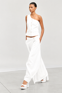 Wrap-Front Slit Skirt