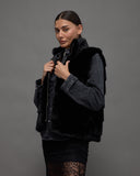 Black Faux Fur Vest