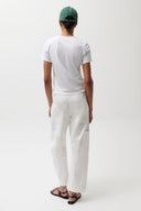 SABRINA CURVED UTILITY PANTS - WHITE