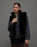 Black Faux Fur Vest